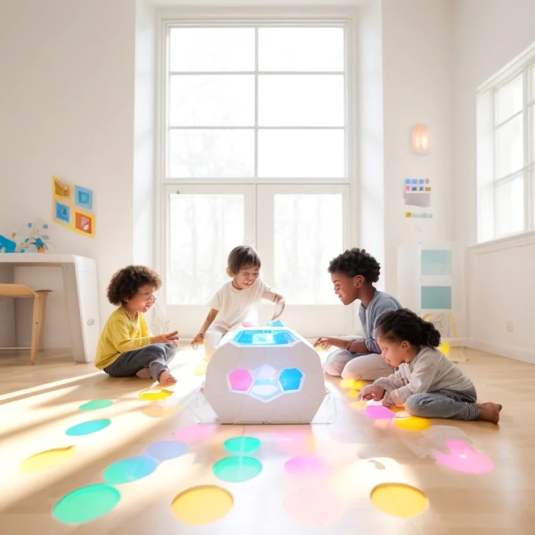 Kinder spielen mit intelligentem Lernspielzeug